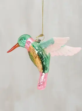 Glass Ornament - Hummingbird