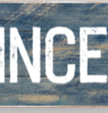 Barn Board Sign - Provincetown Distressed Blue 6" x 24"