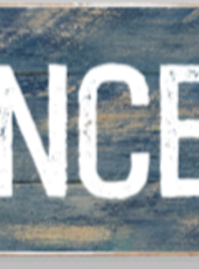 Barn Board Sign - Provincetown Distressed Blue 6" x 24"