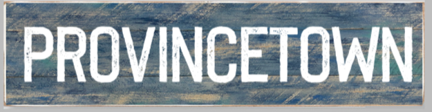 Barn Board Sign - Provincetown Distressed Blue 6" x 24"