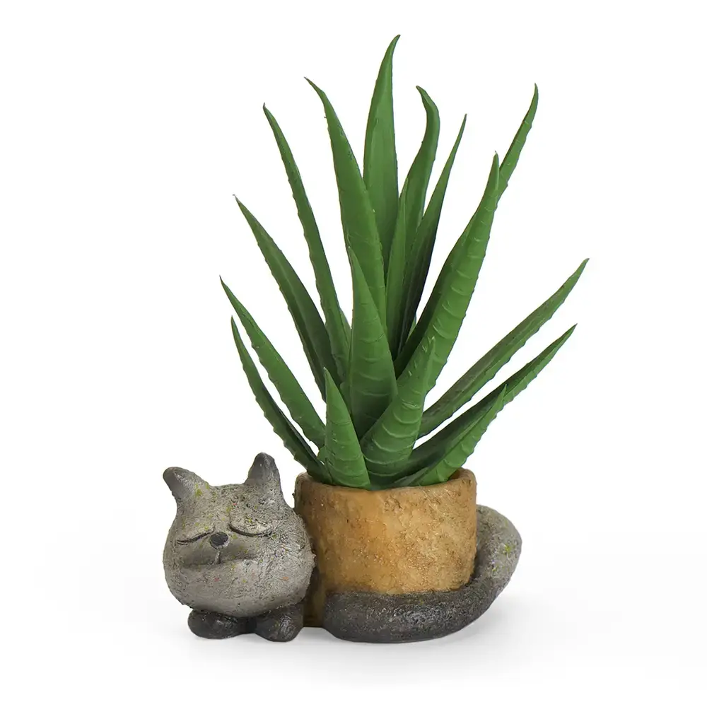 Baby Sleepy Kitty Mini Cat Planter