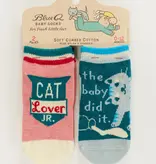 Cat Lover Jr./ The Baby Did It. Baby Socks