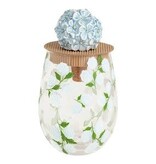 Hydrangea Stemless Glass & Hydrangea Bottle Stopper