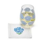 Hydrangea Stemless Wine Glass