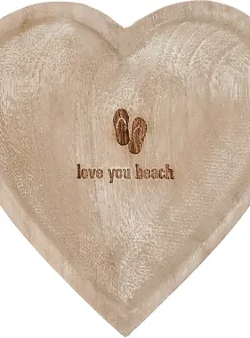Love You Beach - 4" Wood Keepsake Dish