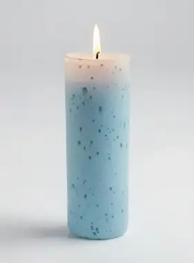 No 06 Pool Day Votive - 2oz Speckled Blue