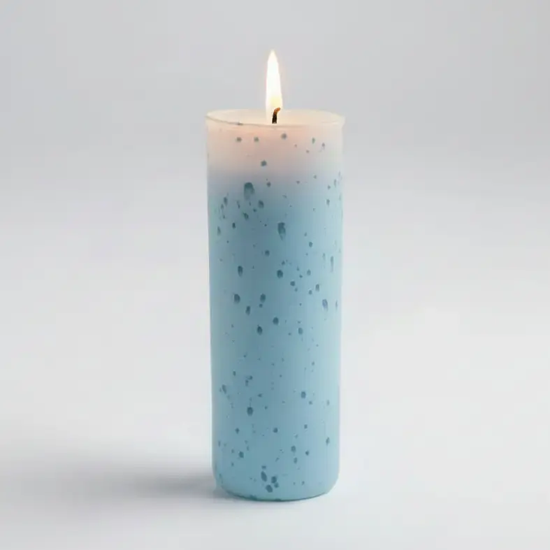 No 06 Pool Day Votive - 2oz Speckled Blue