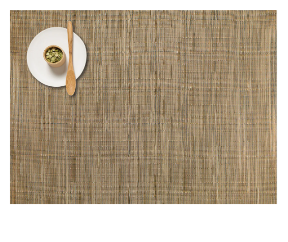 Chilewich Bamboo Rectangle Placemats Camel Compact (12" x 16")