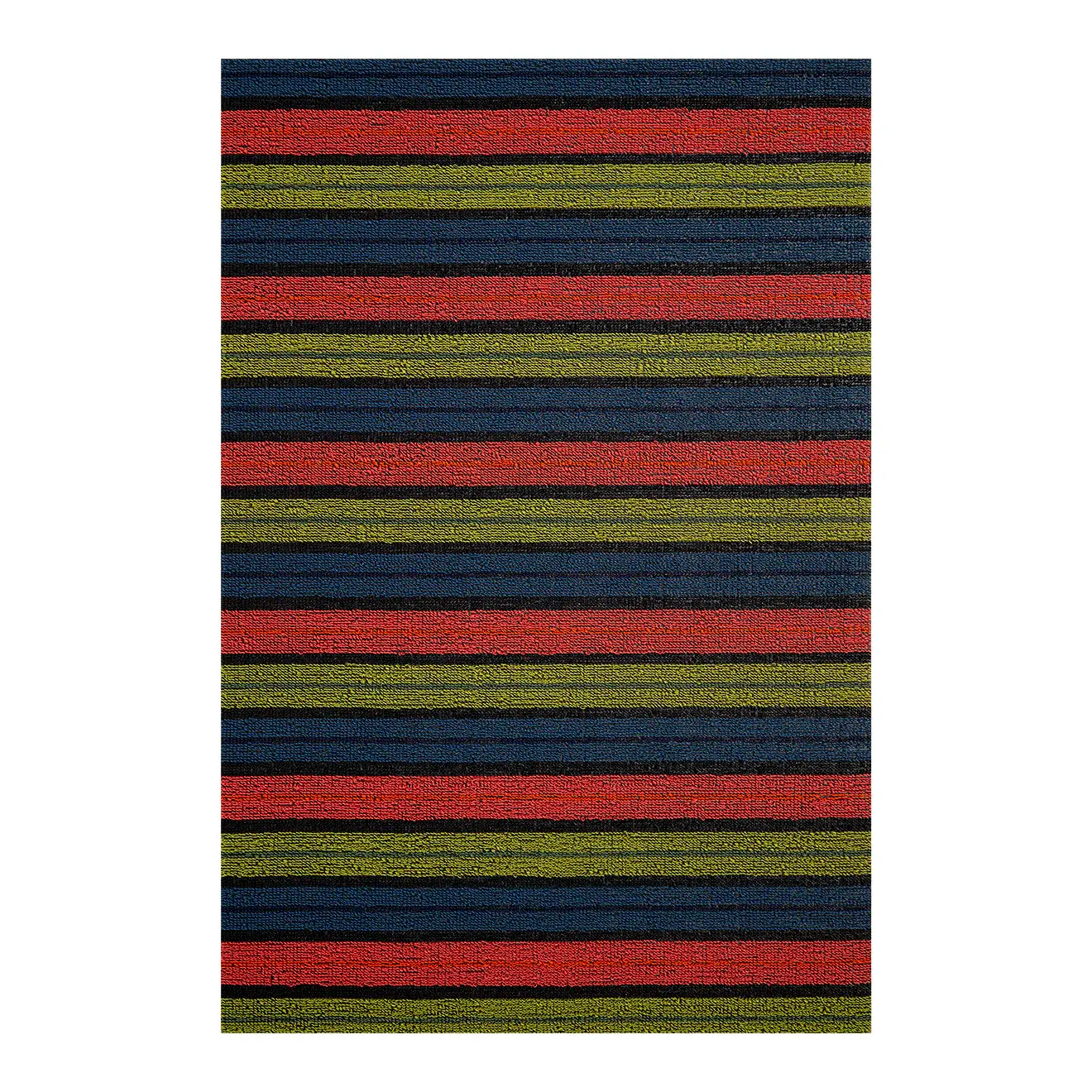 Ribbon Stripe Shag Mats - Limelight 18" x 28"