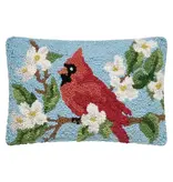 Cardinal Hook Pillow 12" x 8"