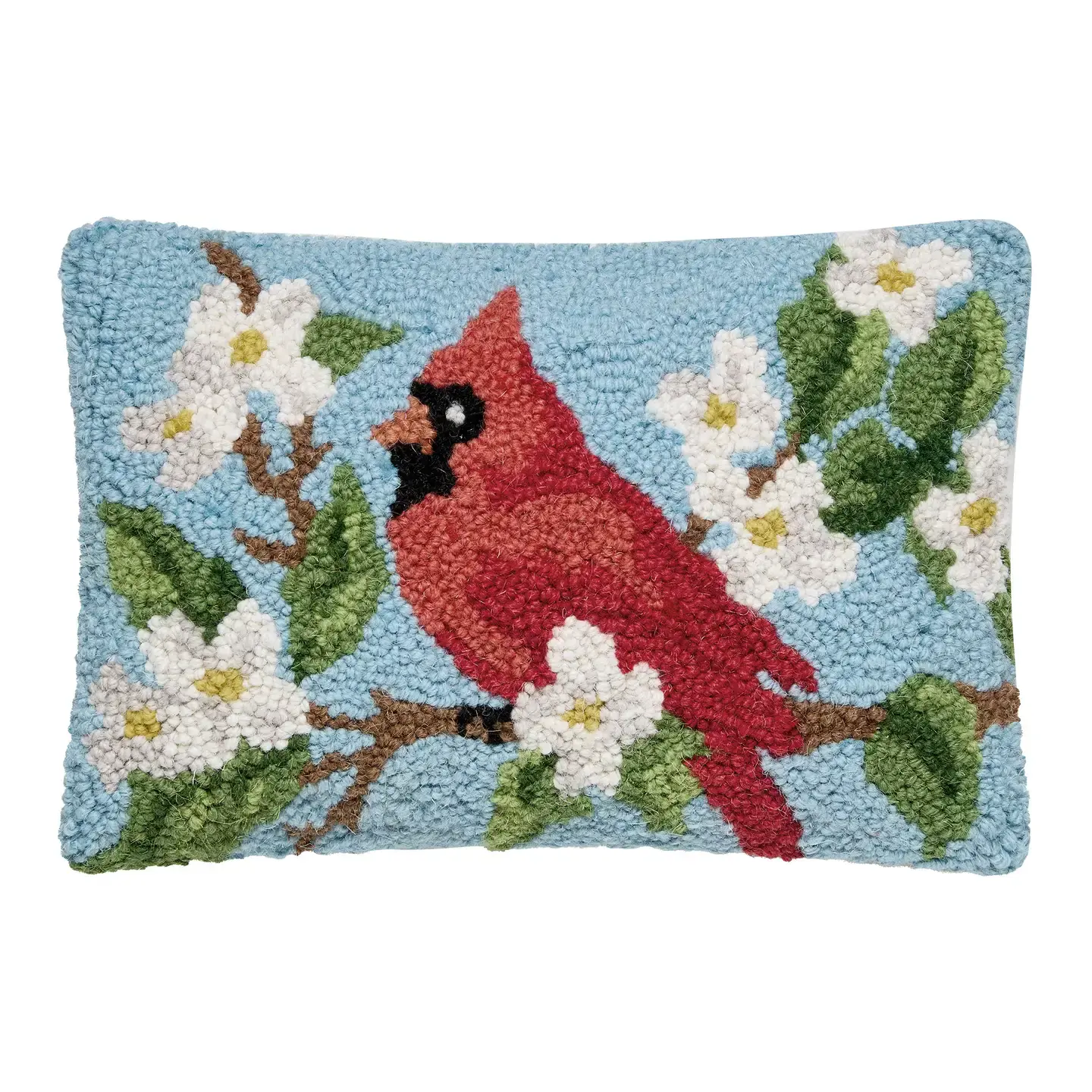 Cardinal Hook Pillow 12" x 8"