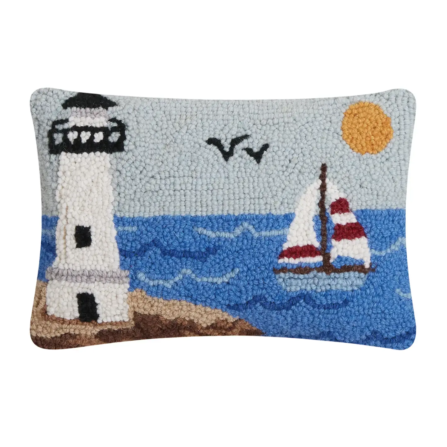 Lighthouse Hook Pillow 12" x 8"