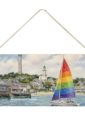 Twine Sign - Provincetown Pride Sailboat