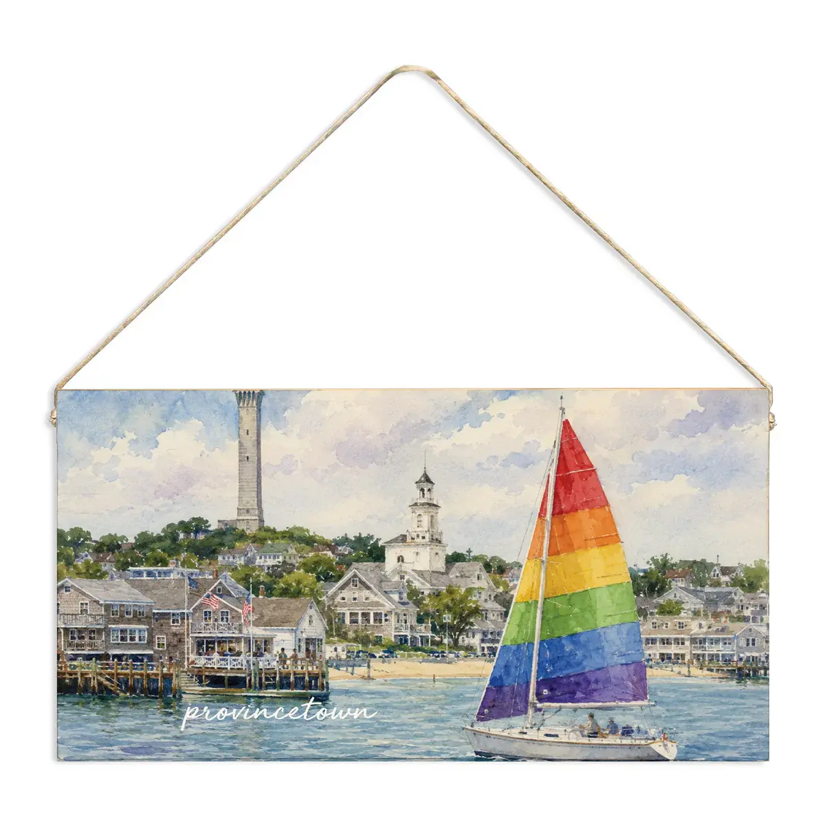 Twine Sign - Provincetown Pride Sailboat