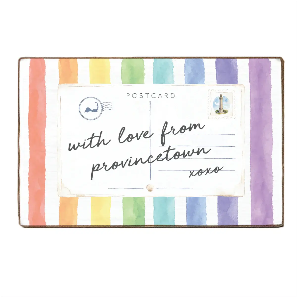 XL Block Provincetown Pride Postcard