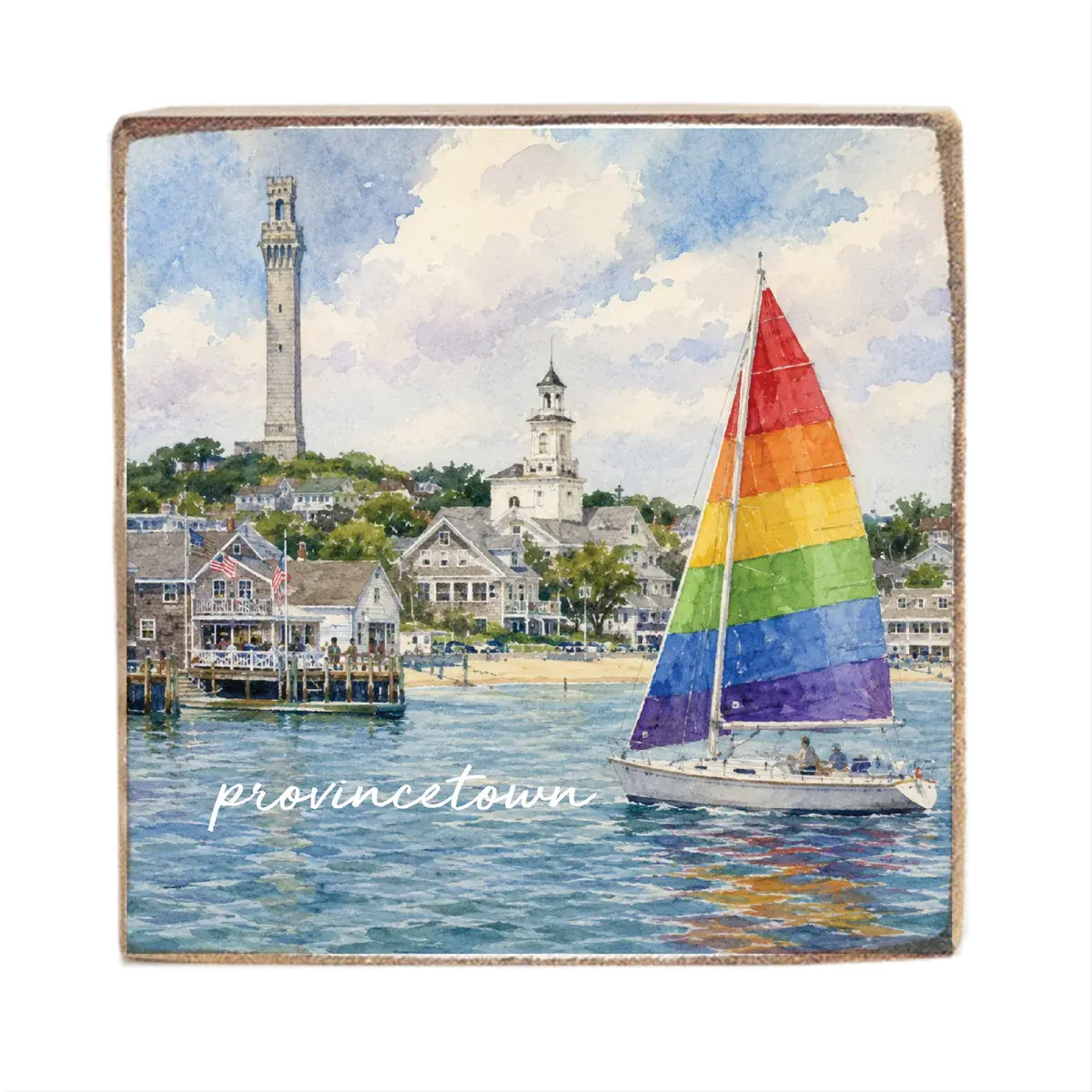 Square Block - Provincetown Pride Sailboat