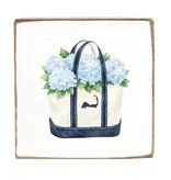 Square Block - Hydrangea Cape Cod Boat Tote