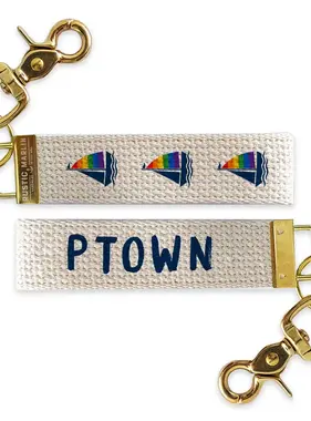 Key Chain Rainbow Sailboats