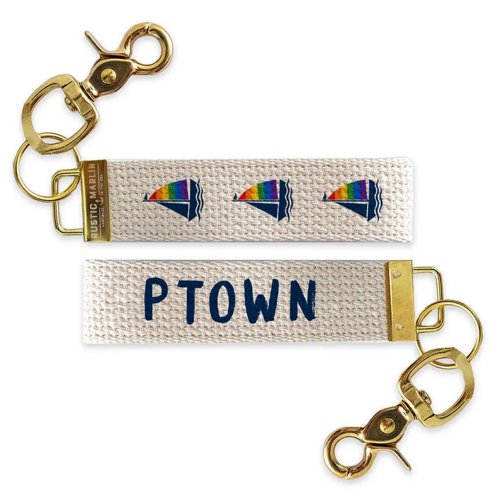 Key Chain Rainbow Sailboats
