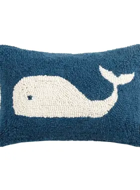 Whale Hook Pillow 12" x 8"