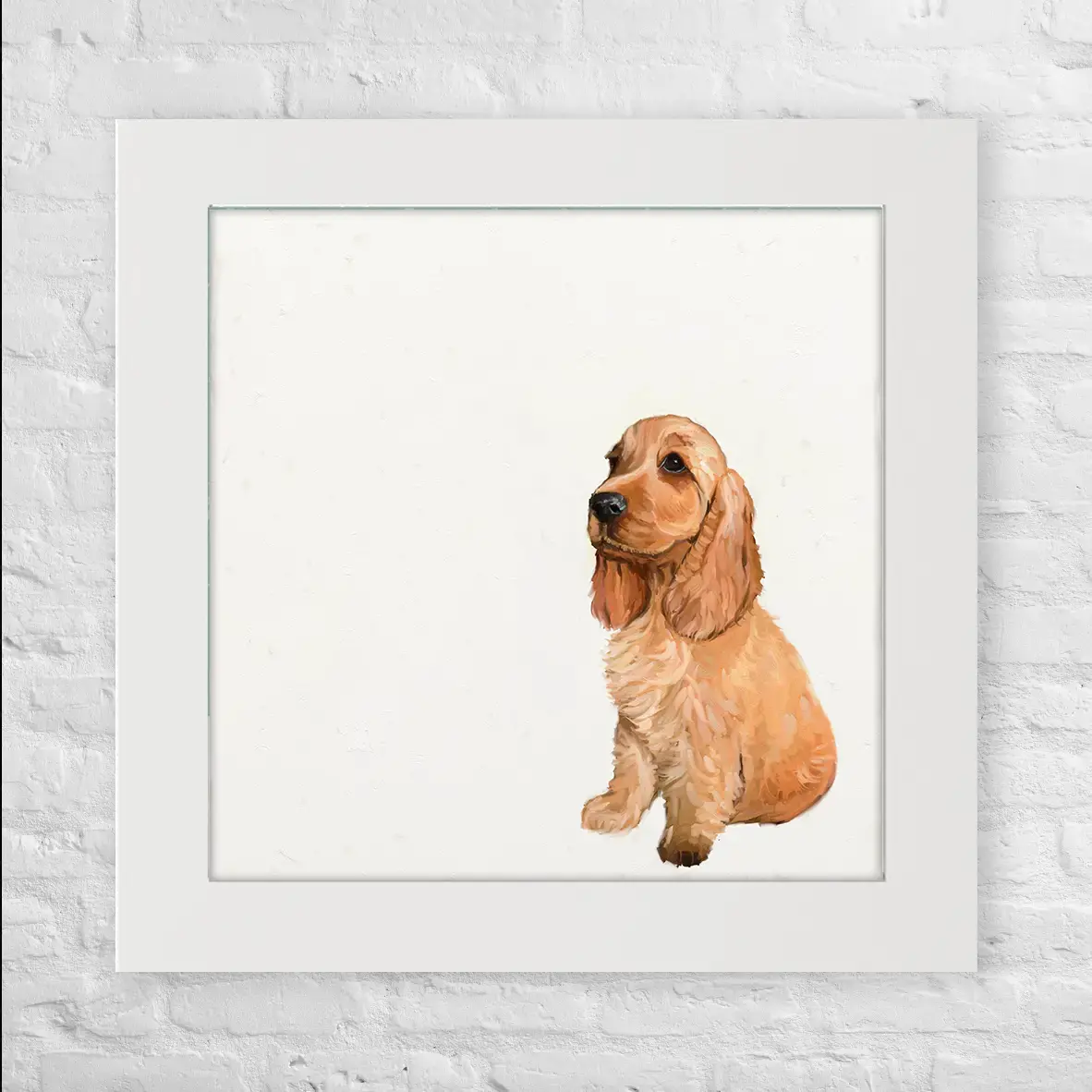 Cocker Spaniel Blond - Happy Square