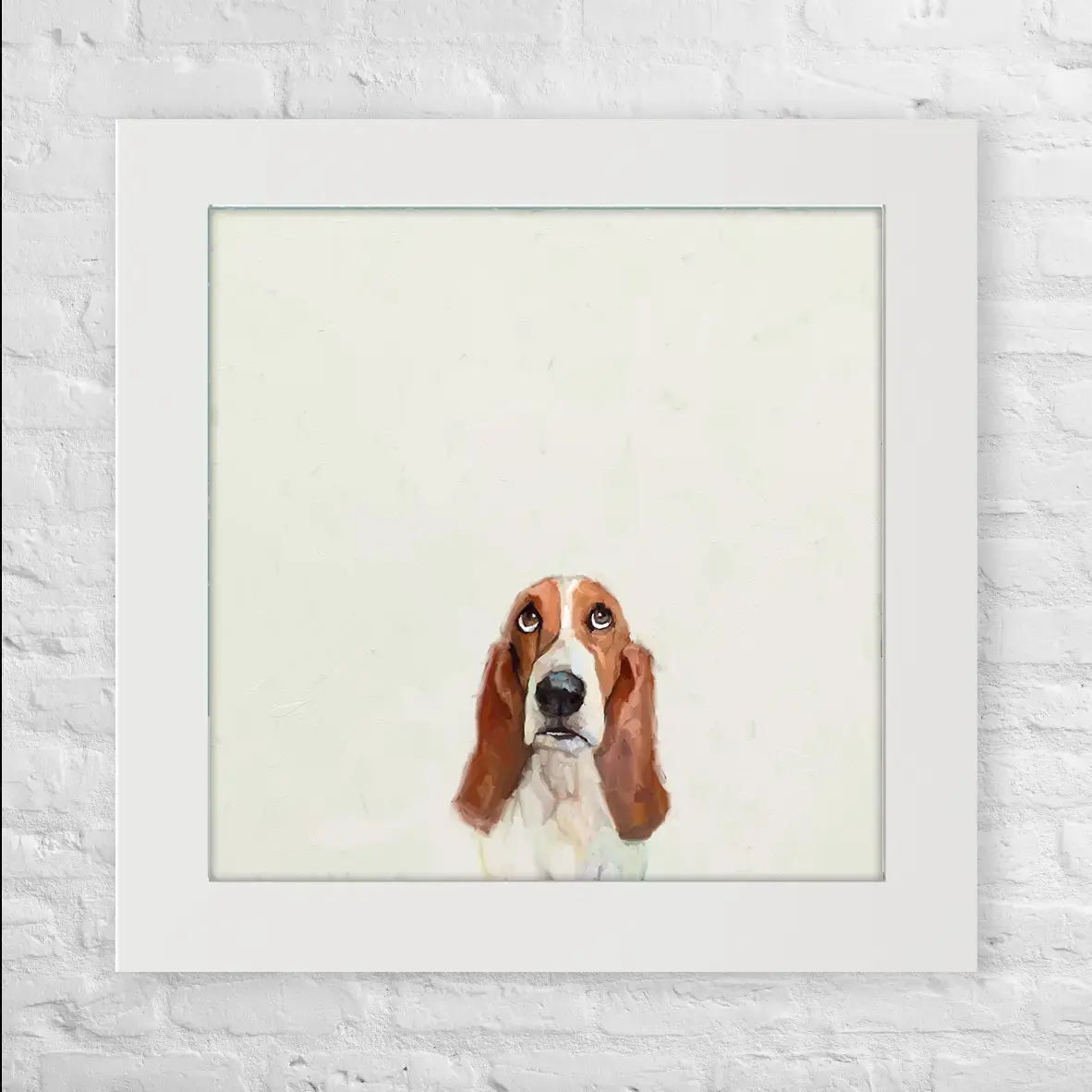 Basset Hound Things Are Looking Up - Happy Square