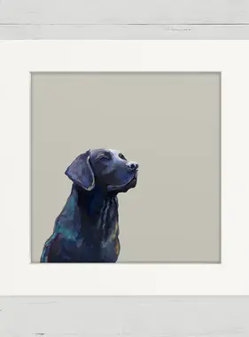 Black Lab Moment Happy Square