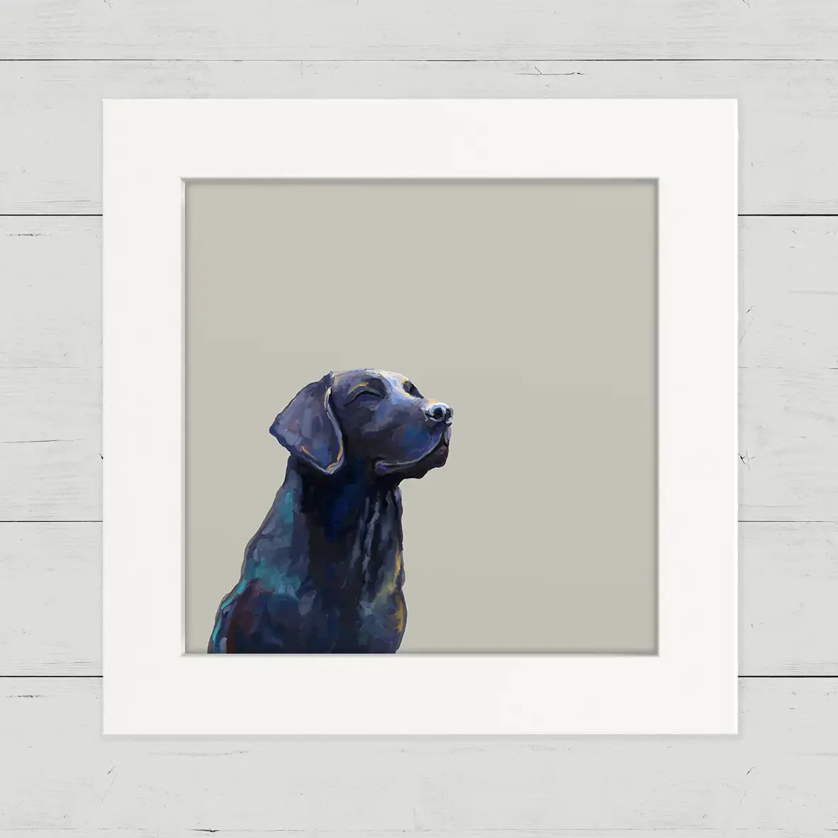 Black Lab Moment Happy Square