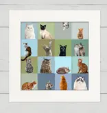 Colorblock Cats Happy Square