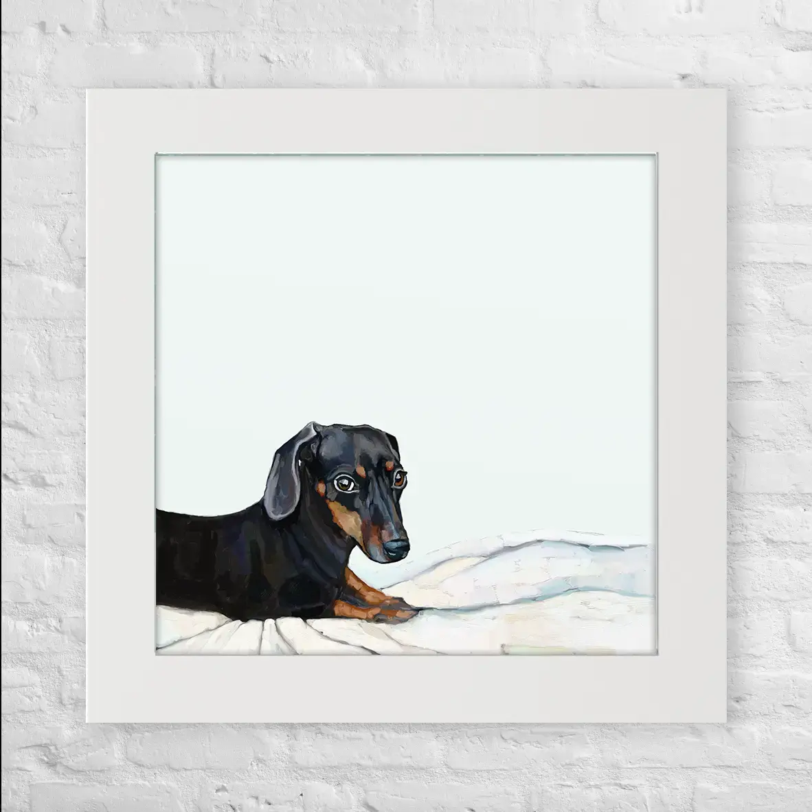 Doxie Side Eye Happy Square