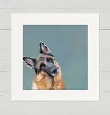 German Shepherd Head Tilt - Happy Square