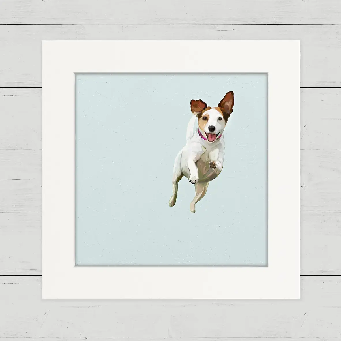 Jack Russell Jump For Joy - Happy Square
