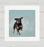 Rottweiler Jump For Joy - Happy Square