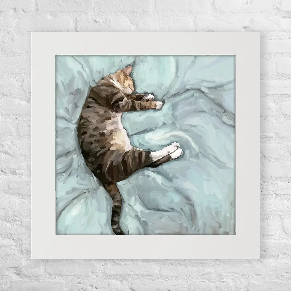 Relaxed Cat Happy Square