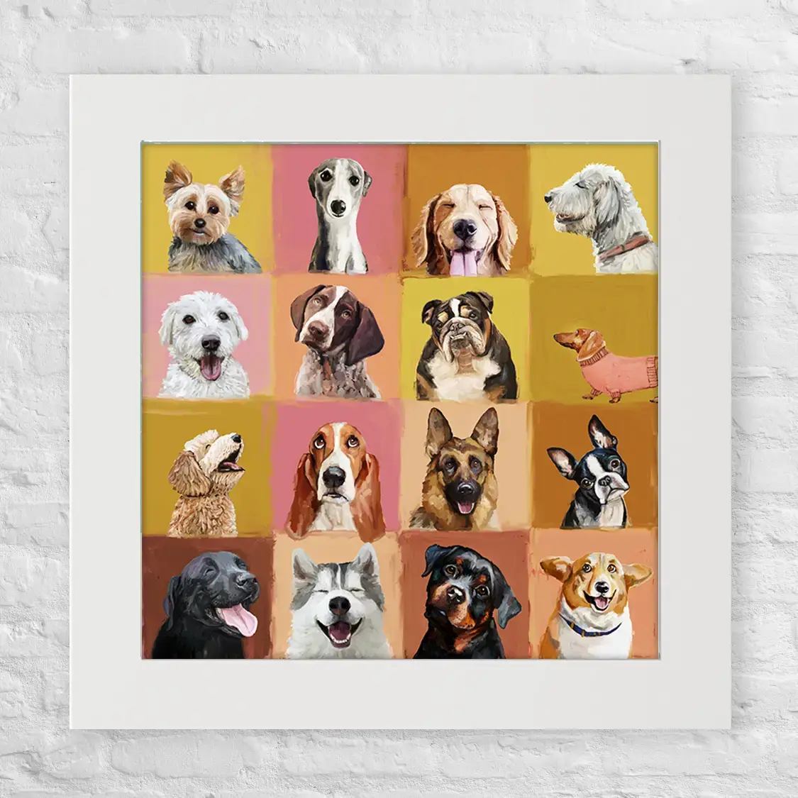 Colorblock Dogs - Happy Square