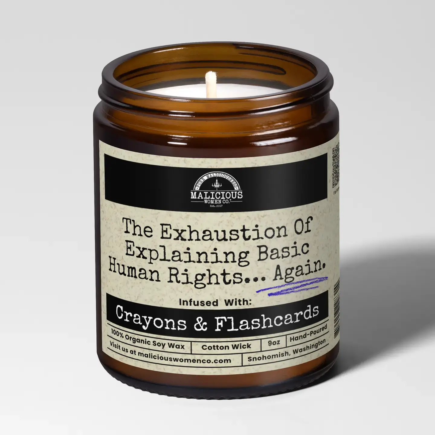 The Exhaustion of Explaining Basic Human Rights... Again Soy Candle 9oz