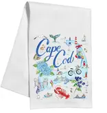 Cape Cod Handpainted Icons Kitchen Towel
