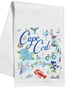 Cape Cod Handpainted Icons Kitchen Towel