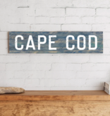 Barn Board Sign - Cape Cod  Distressed Blue 6" x 24"