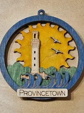Monument Wood Ornament - Provincetown