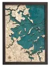 Boston Harbor Wood Map - Small