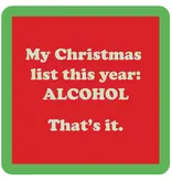 Xmas - Christmas List Coaster