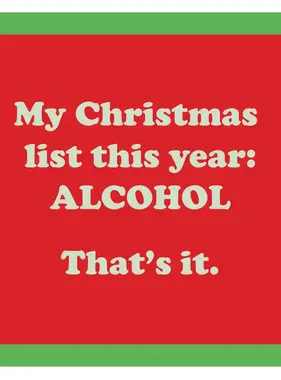 Xmas - Christmas List Coaster