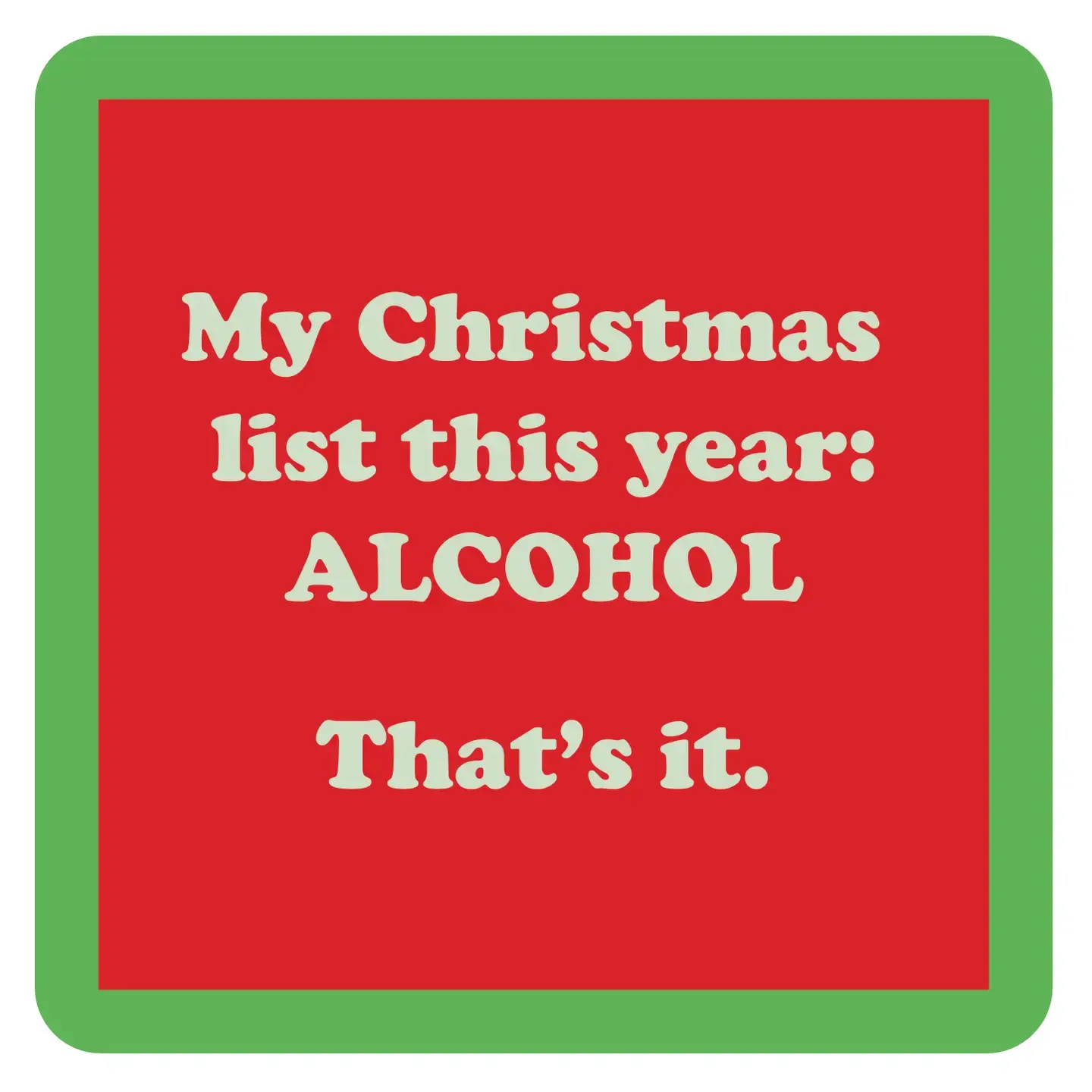 Xmas - Christmas List Coaster