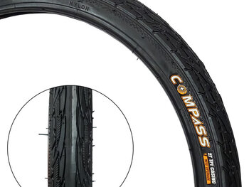 DAMCO PNEU DAMCO 20X1.75 TOUT NOIR LISSE