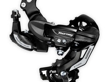 Shimano Shimano, Tourney RD-TY500, Rear derailleur, 6/7sp., SGS, Black, With adaptor