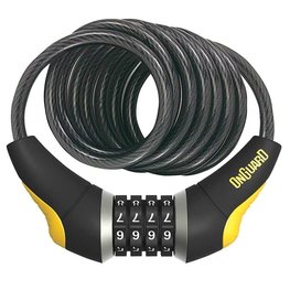 Onguard OnGuard, Doberman 8031, Coil cable with combination lock, 12mm x 185cm (12mm x 6')