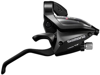Shimano Shimano, Altus ST-EF500, Levier combiné frein-vitesse VTT, Vitesses: 3x8, Noir, Ensemble