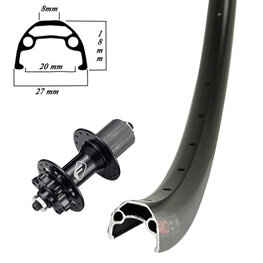 DAMCO ROUE ARRIÈRE / FORMULA Q/R, CENTER LOCK, (8-9-10-11 VIT) ROUTE SHIMANO C400