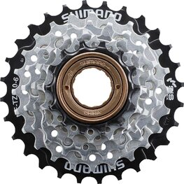 Shimano MULTIPLE FREEWHEEL SPROCKET, MF-TZ510 14-28T, 6-SPEED, 14-16-18-21-24-28T, W/SPOKE PROTECTOR ONE